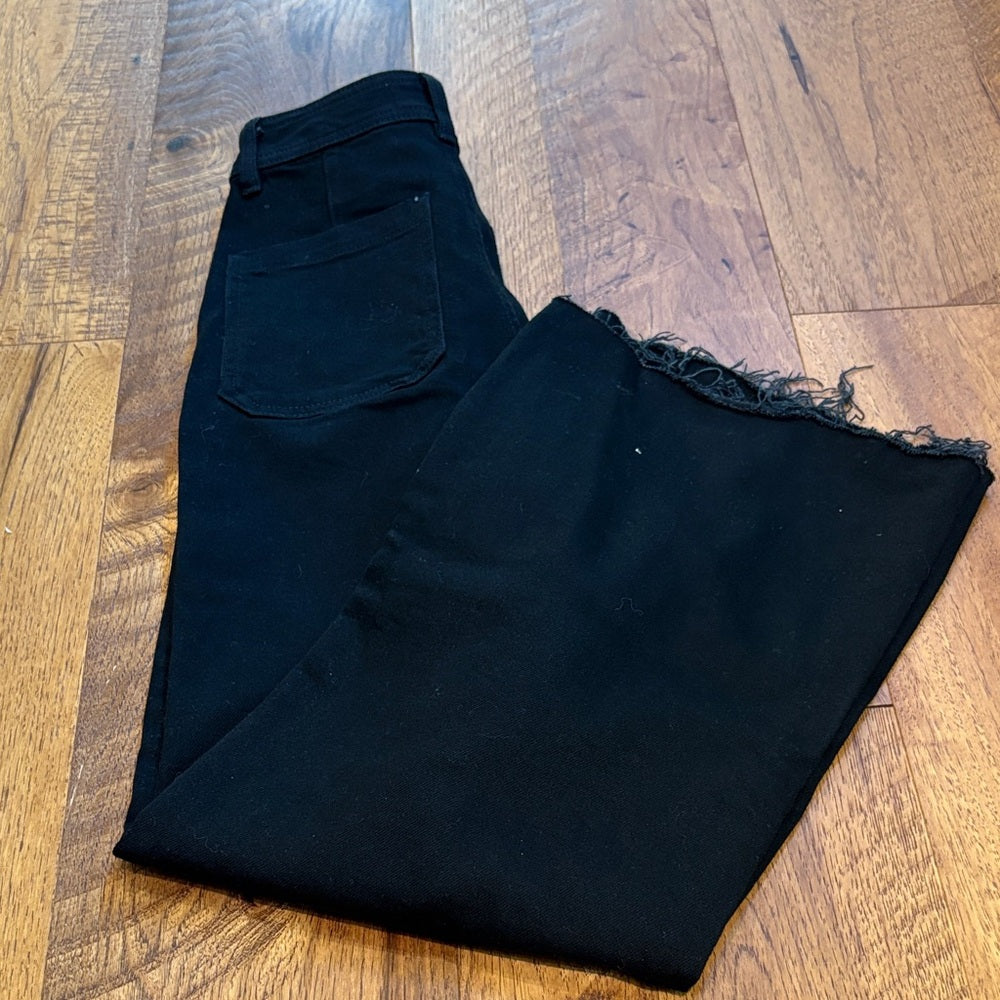 MNG Woman’s Black Catherine Wide Leg Jeans Size US 2
