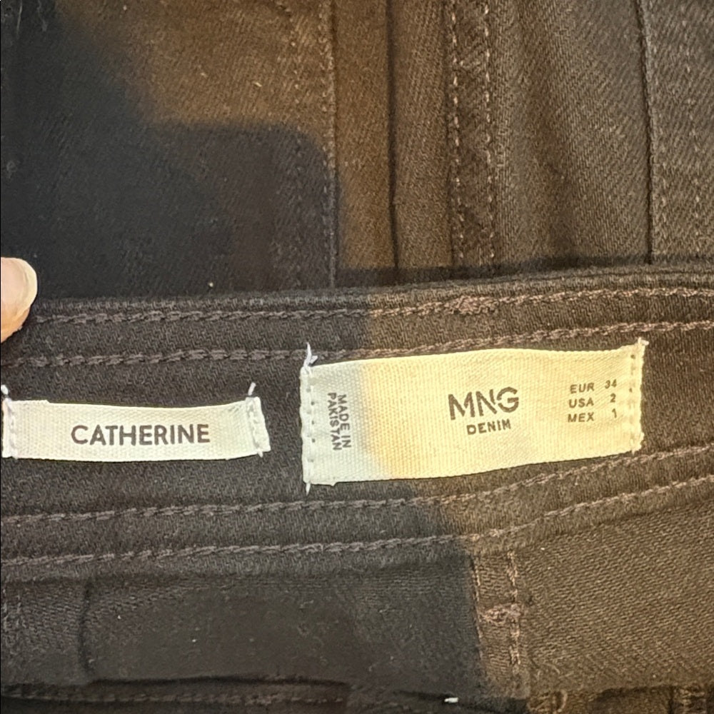 MNG Woman’s Black Catherine Wide Leg Jeans Size US 2