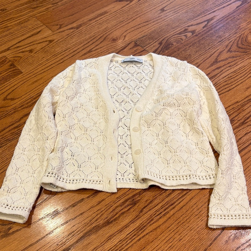 MNG Woman’s Cream Cardigan Size XS