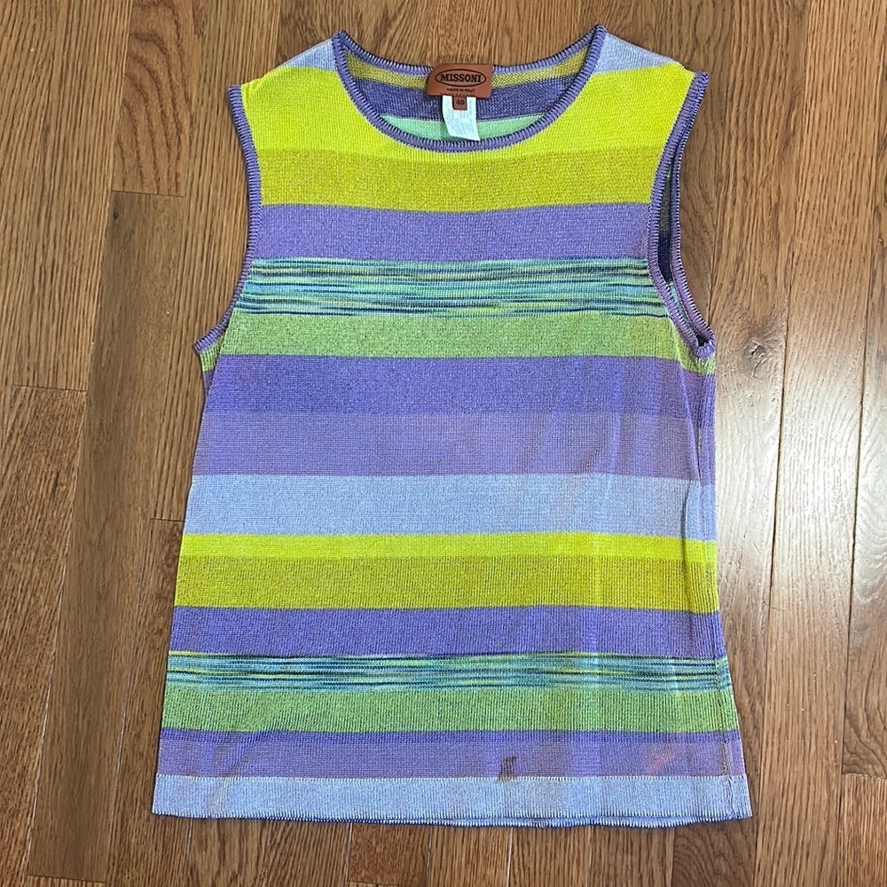 Missoni Women’s Patterned Striped Tank Top Size 40