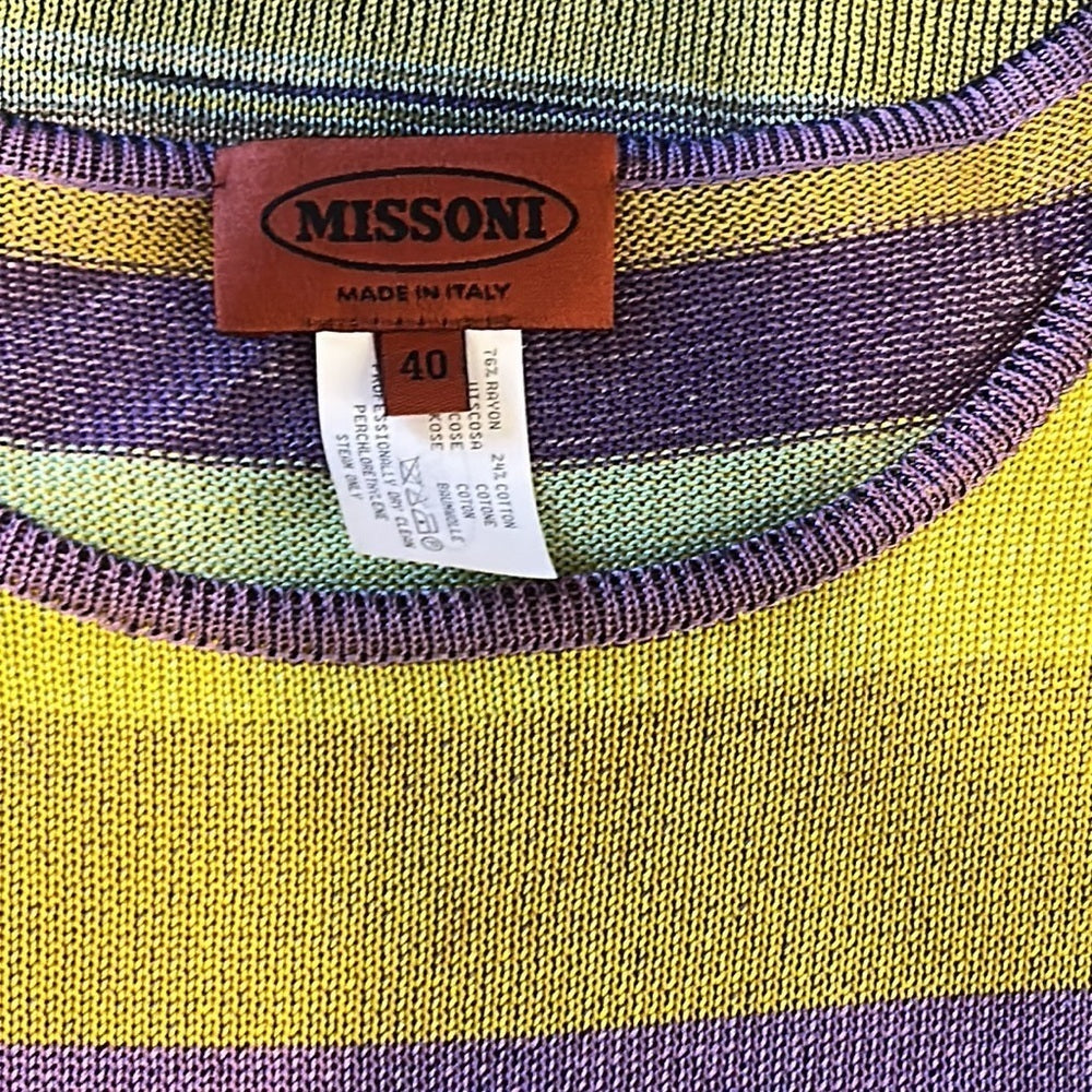 Missoni Women’s Patterned Striped Tank Top Size 40