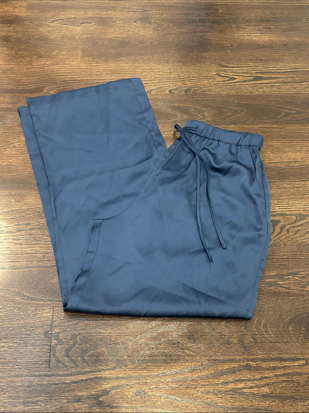 Abercrombie & Fitch Women's Straight Leg Drawstring Pants - Navy Blue Size Small