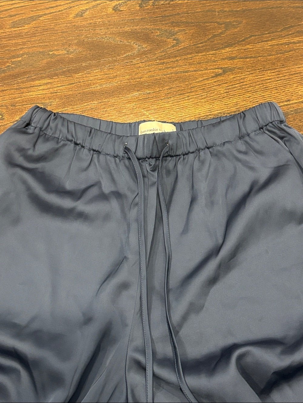 Abercrombie & Fitch Women's Straight Leg Drawstring Pants - Navy Blue Size Small