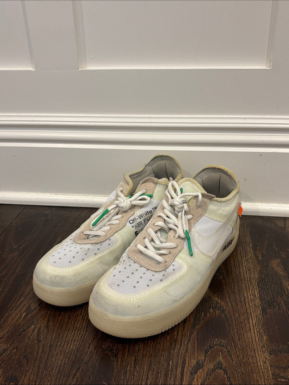Off-White Men’s Nike Air Force 1 Low White Cream Accents Size 9.5