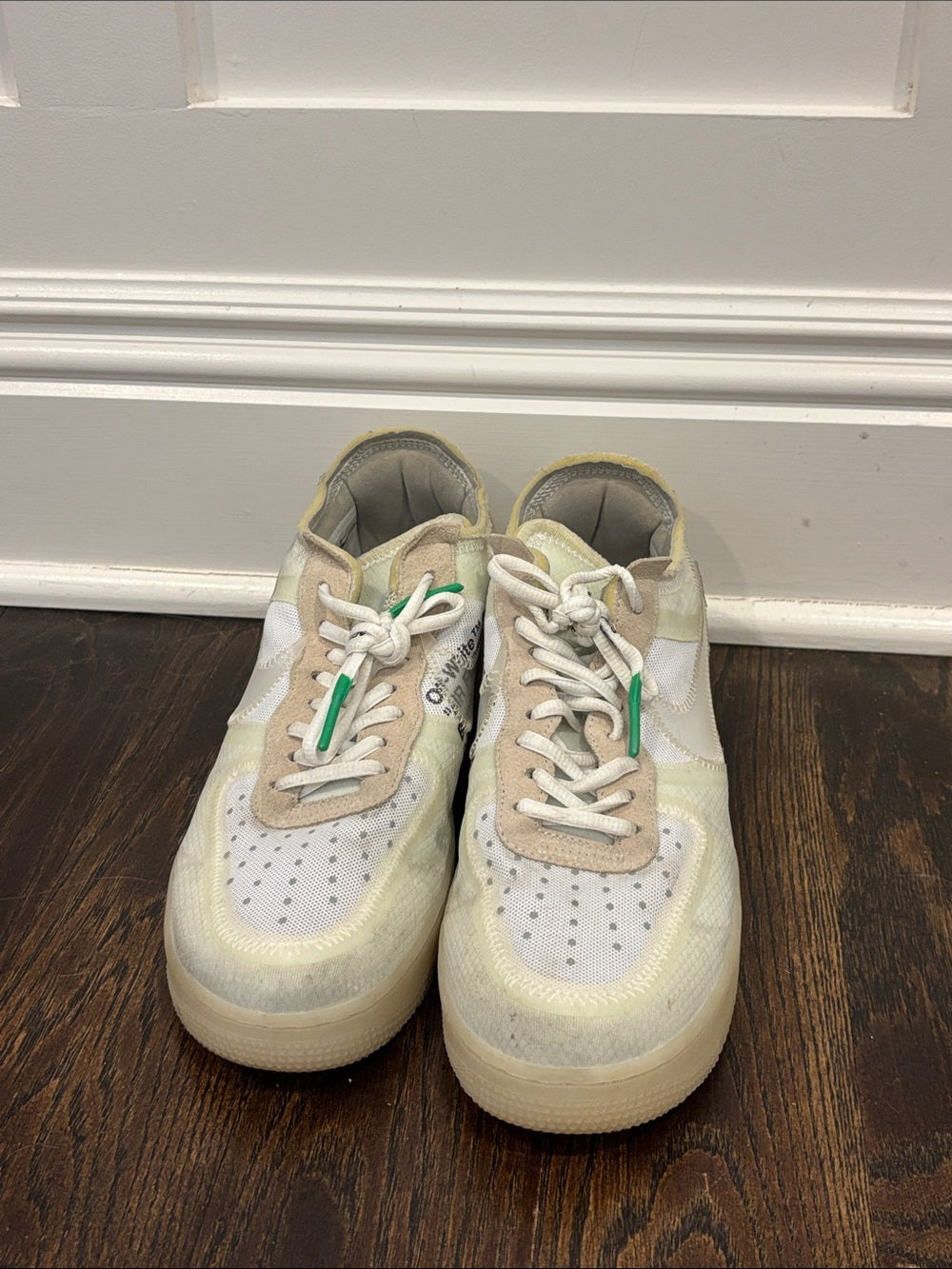 Off-White Men’s Nike Air Force 1 Low White Cream Accents Size 9.5