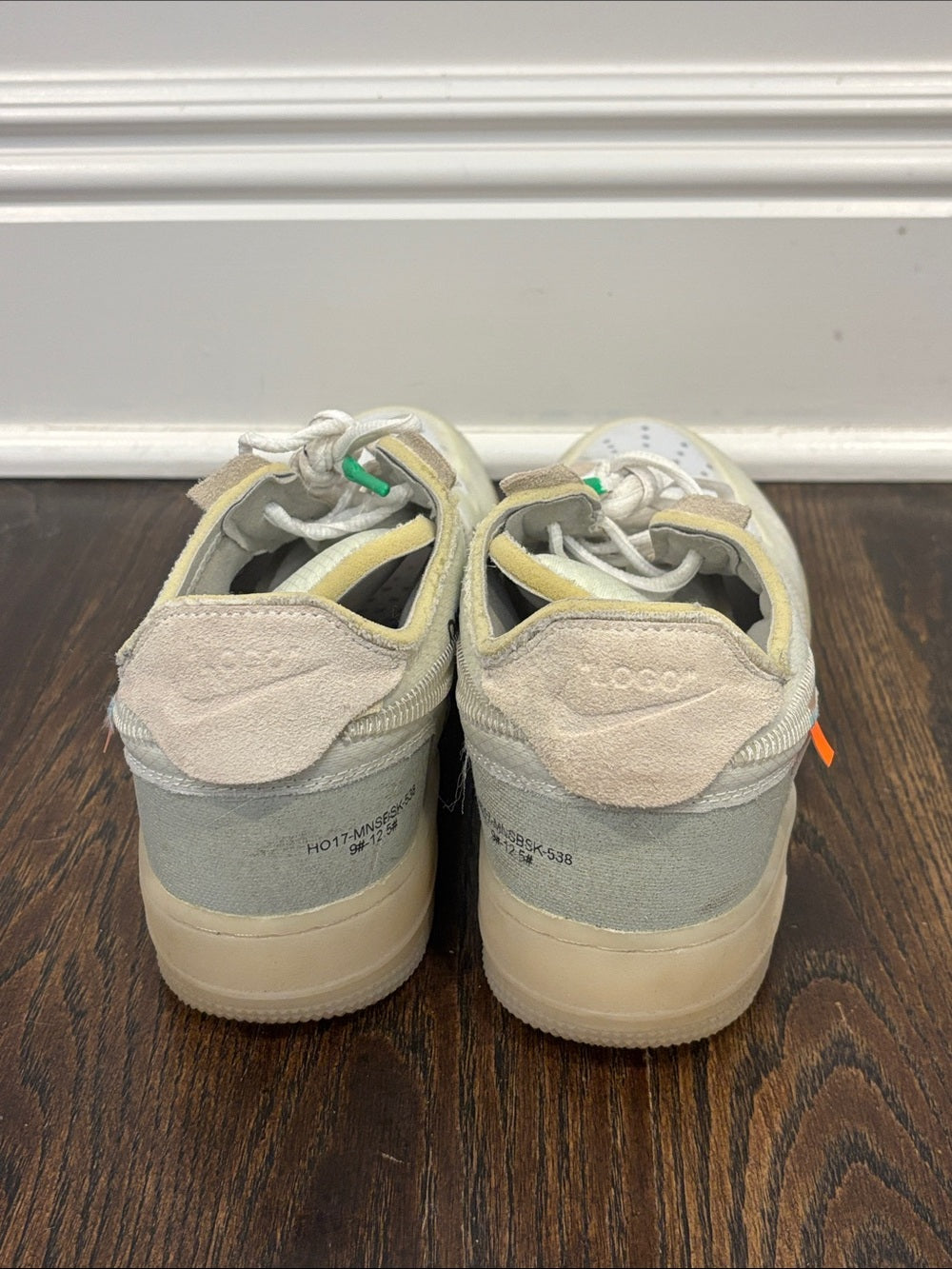 Off-White Men’s Nike Air Force 1 Low White Cream Accents Size 9.5