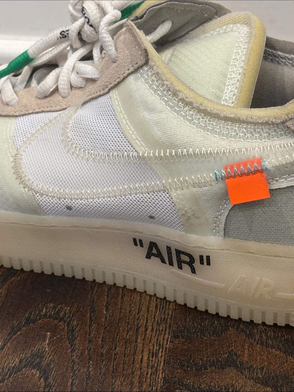 Off-White Men’s Nike Air Force 1 Low White Cream Accents Size 9.5