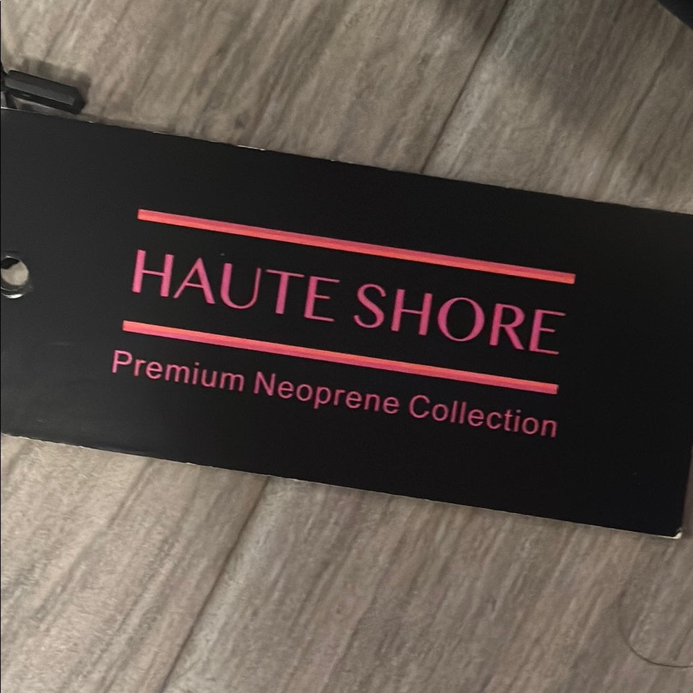 Haute Shore Girls Black and White Crossbody Bag with Pink Accent
