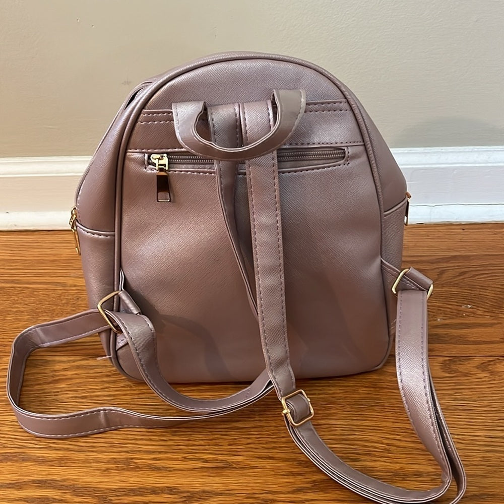 Women’s Purple Backpack With Matching Makeup Bag