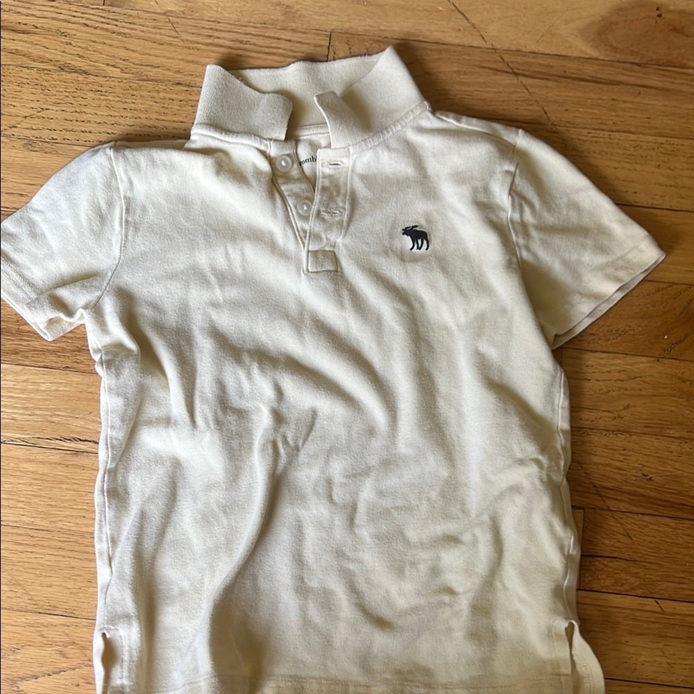 Abercrombie Boys Cream Polo Size 5/6