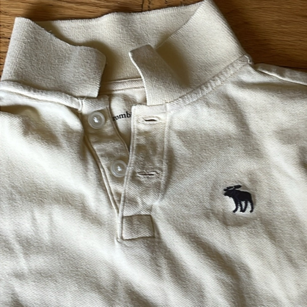 Abercrombie Boys Cream Polo Size 5/6