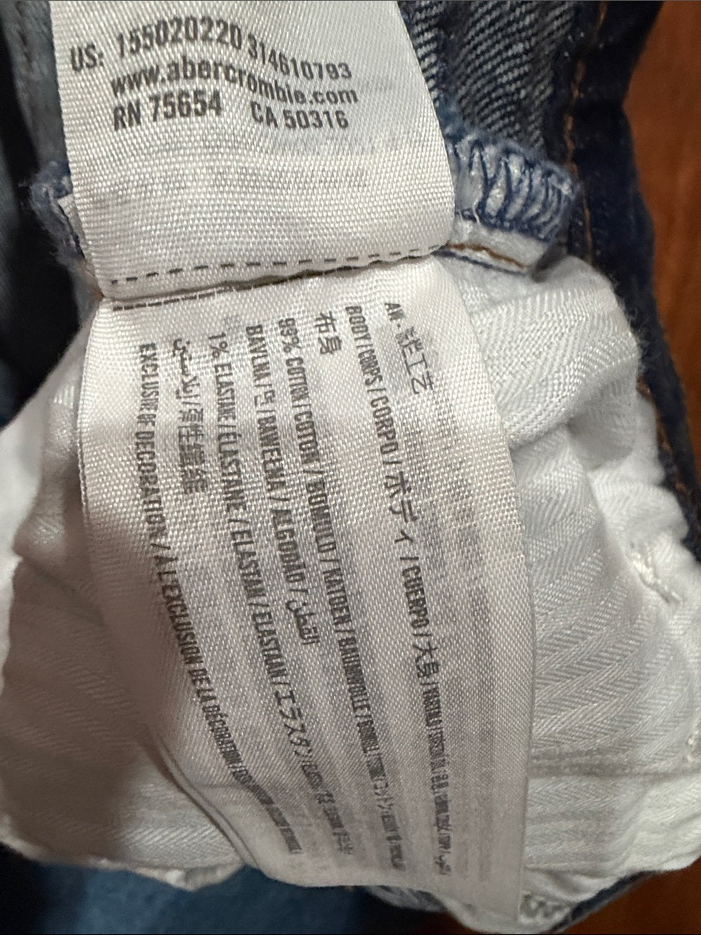 Abercrombie And Fitch Womens Blue Distressed Jeans - Classic Denim Size 32