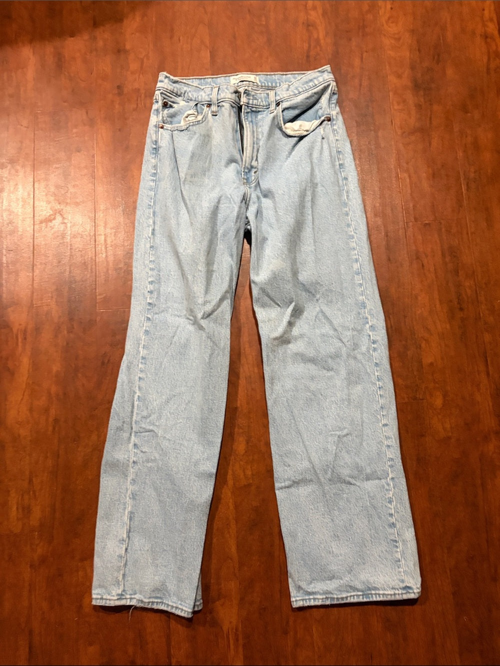 Abercrombie And Fitch Womens Light Wash Jeans Classic High-Rise Straight Size 30