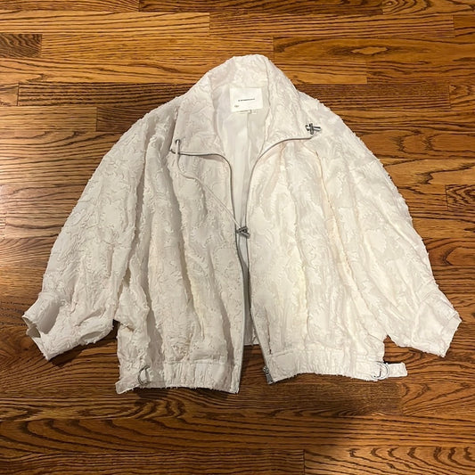 Anthropologie Woman’s White Lace Zip Up Jacket Size S
