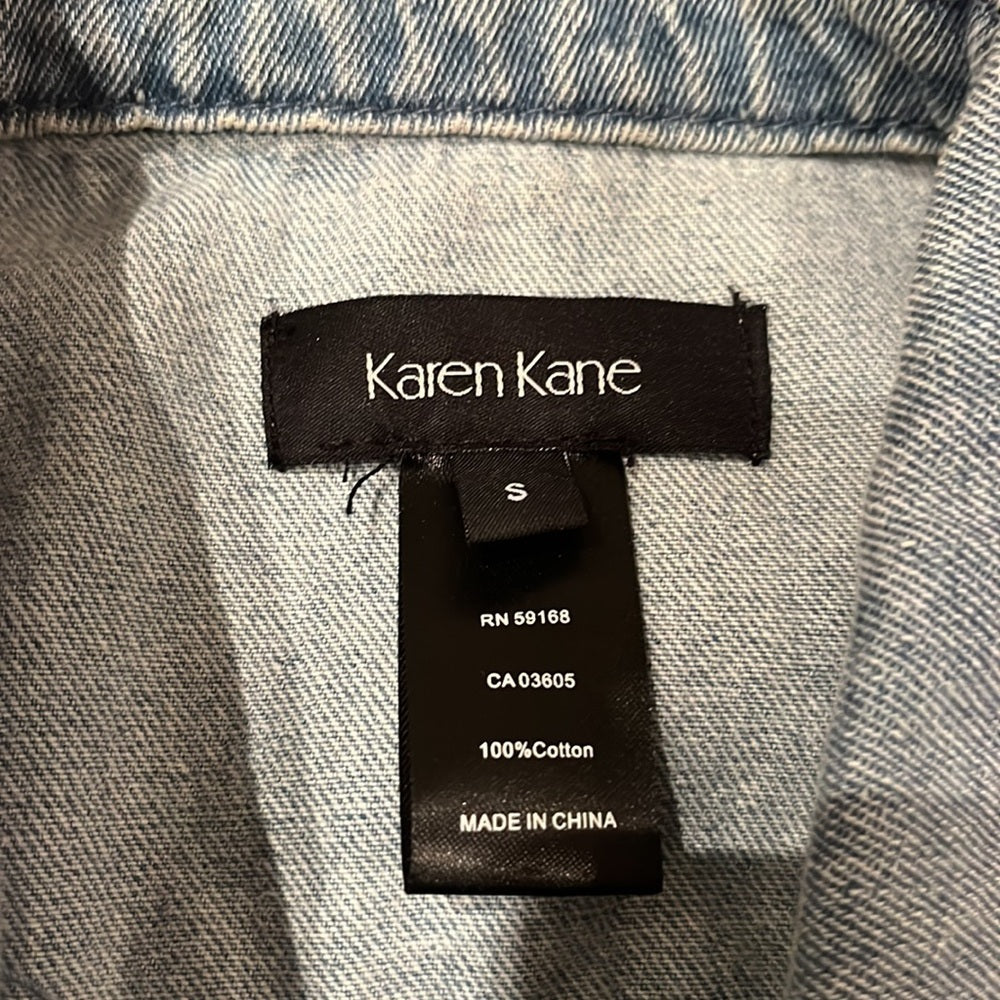 Karen Kane Woman’s Sleeveless Denim Jacket Size S