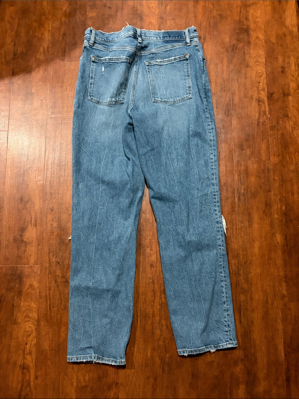 Abercrombie & Fitch Womens Blue Denim The 90’s Straight High Rise Jeans Size 31