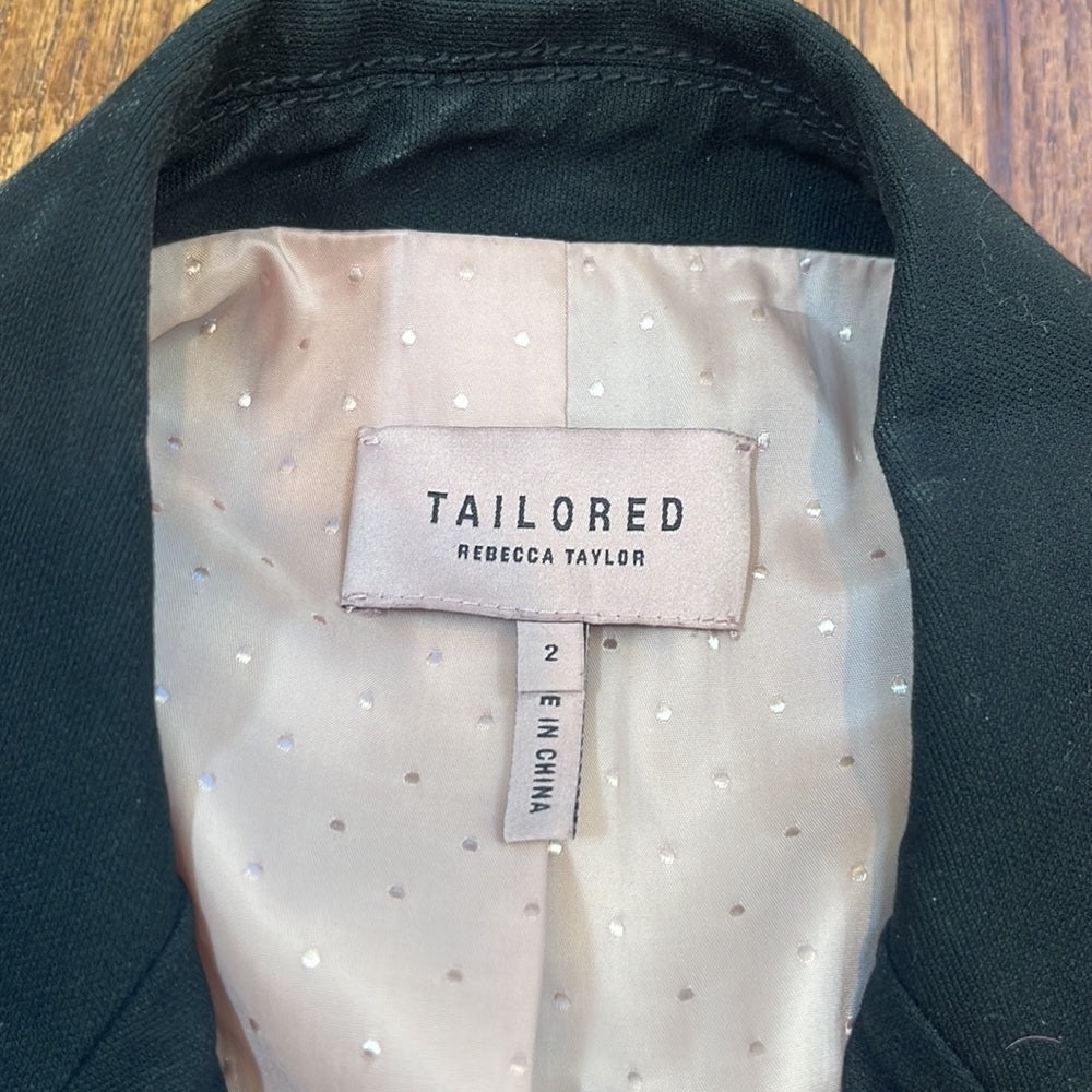 Tailored Rebecca Taylor Woman’s Black Blazer Size 2