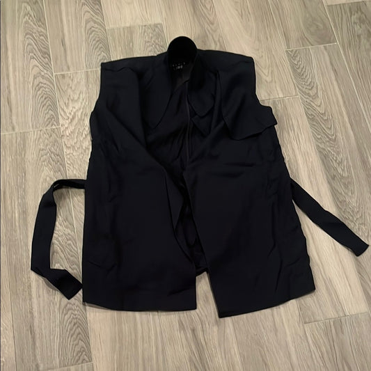 Theory Women’s Black Vest/Blouse With Belt Attached Size: 4