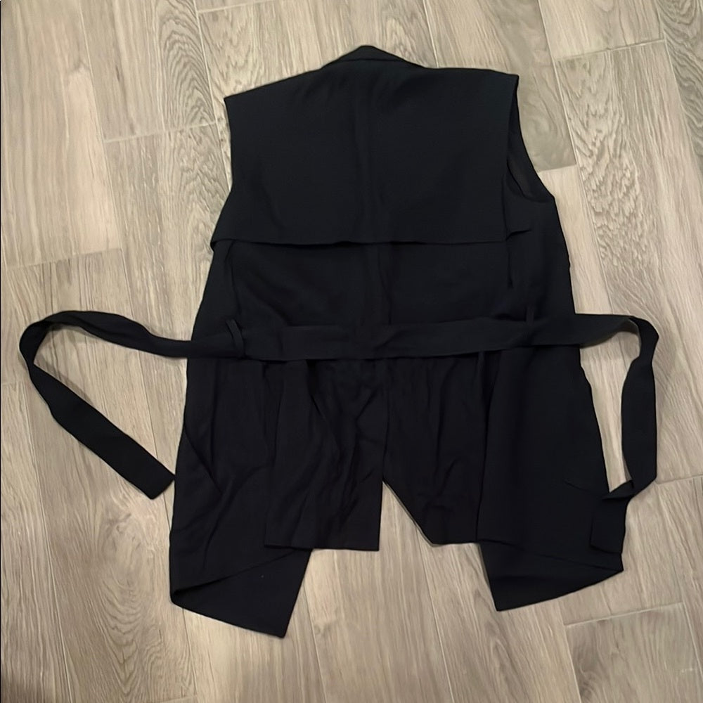 Theory Women’s Black Vest/Blouse With Belt Attached Size: 4