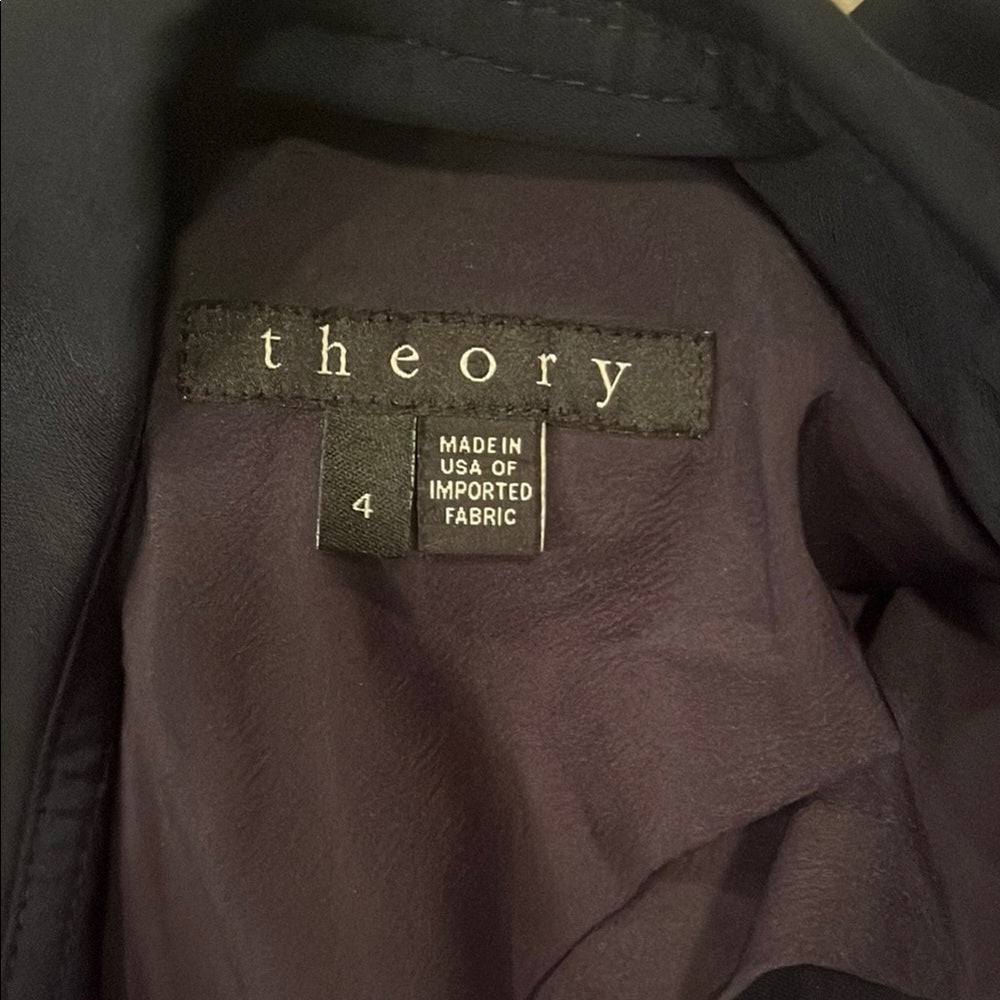 Theory Women’s Black Vest/Blouse With Belt Attached Size: 4