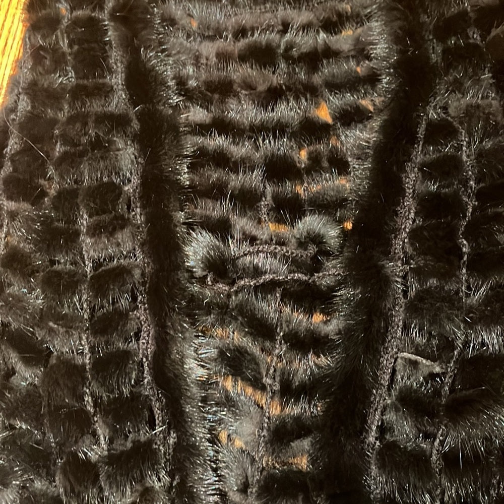 Woman’s Black Fur Vest Size S