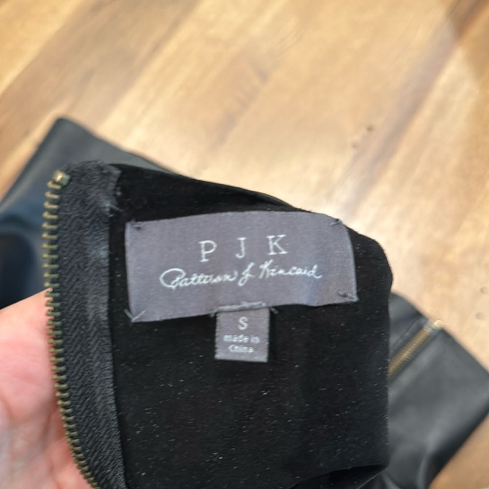 PJK Womens Leather Tank Black Size Small