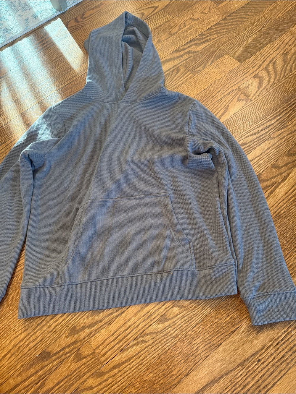 abercrombie kids Light Blue Waffle Knit Hooded Sweater Size 11/12