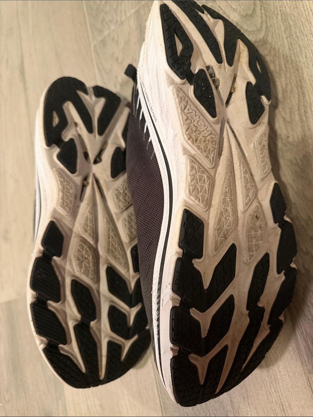 Hoka Men’s Black and White Road Running Shoes Size 12