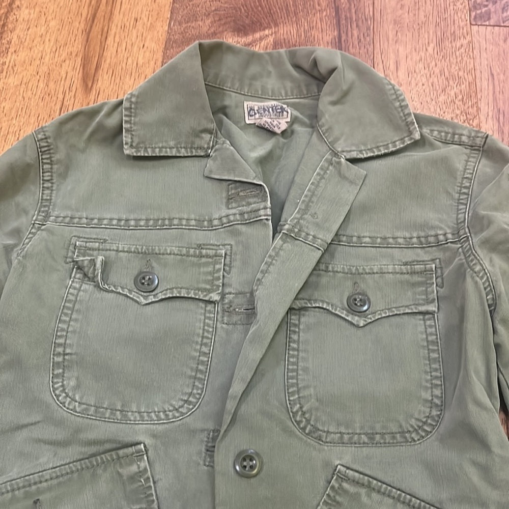 Lucky Brand Woman’s Army Green Cargo Jacket Size XS