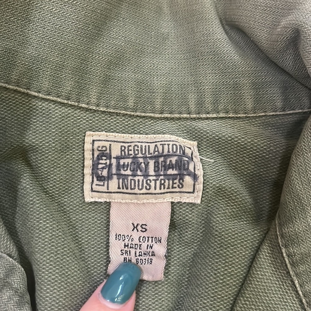 Lucky Brand Woman’s Army Green Cargo Jacket Size XS