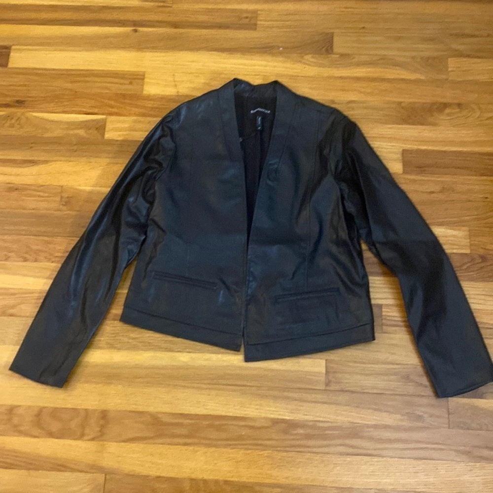 NWT BCBGMaxAzria Women’s Black Leather Jacket Size M