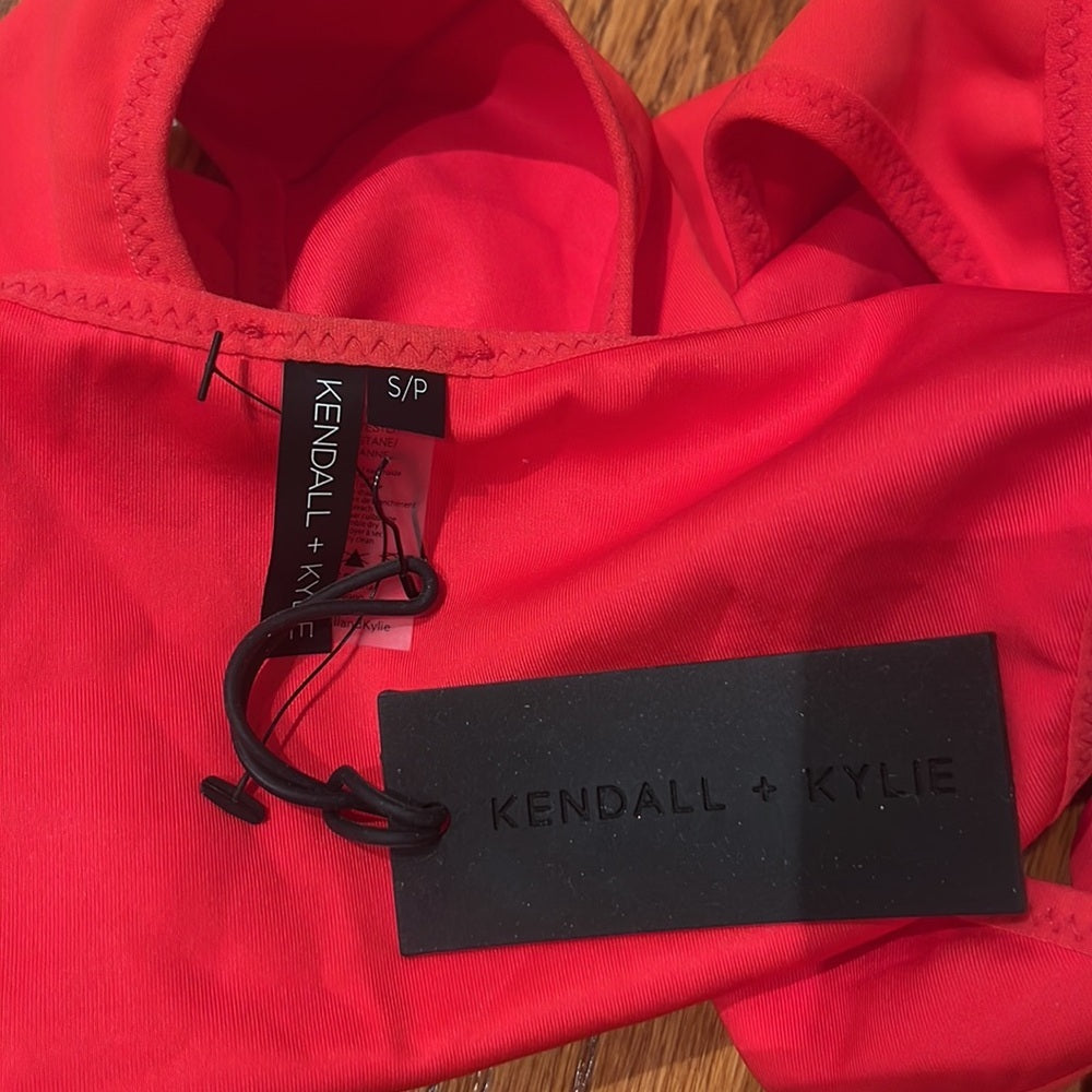 NWT Kendall + Kylie Woman’s Red Cut Out One Piece Size S