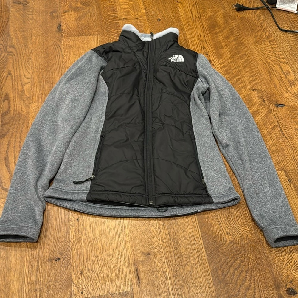 North Face Women’s Jacket Grey and Black Size Small