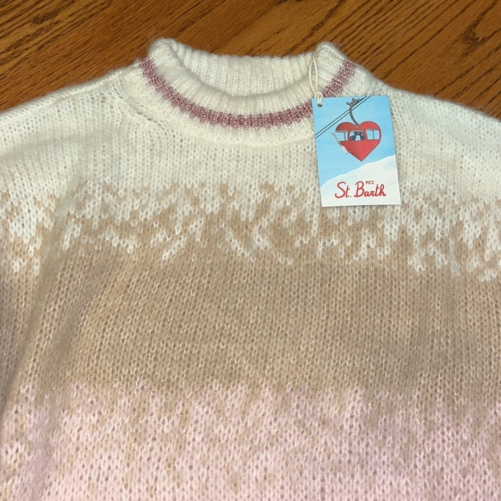 NWT St Barth Woman’s Dayna Soft Natural Shades Sweater Size S