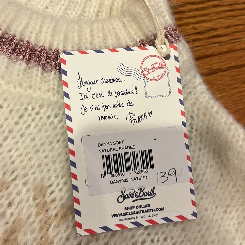 NWT St Barth Woman’s Dayna Soft Natural Shades Sweater Size S