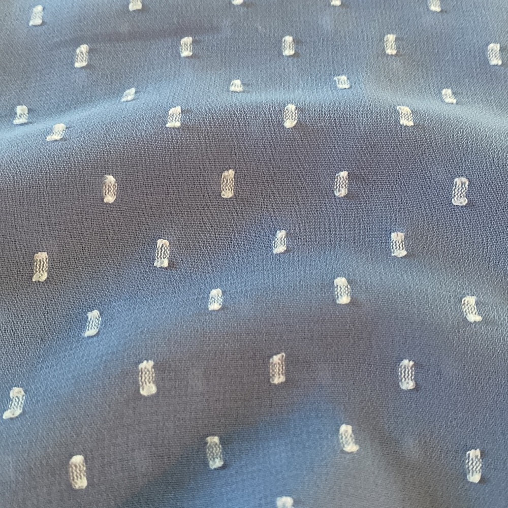 J.Crew Women’s Blue Blouse with White Dots Size Small