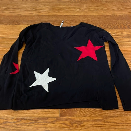 Pam & Gela Women’s Black Star Sweater Size Small