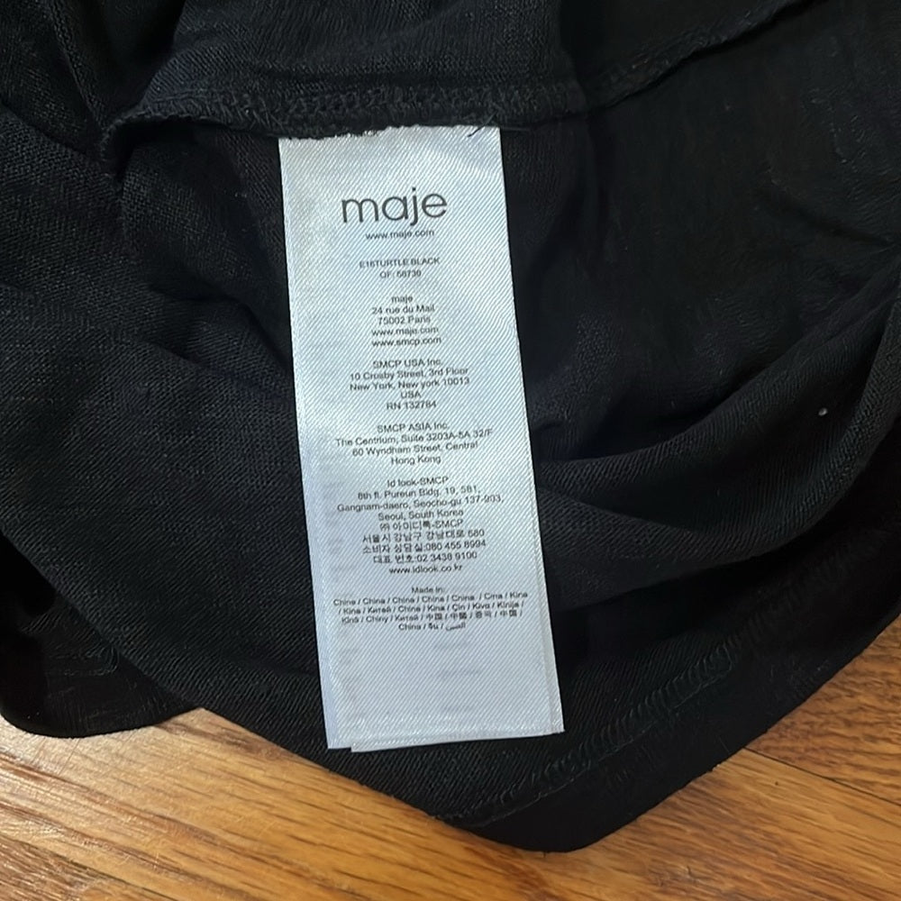 NWT Maje Women’s Black Tank Top Size 2