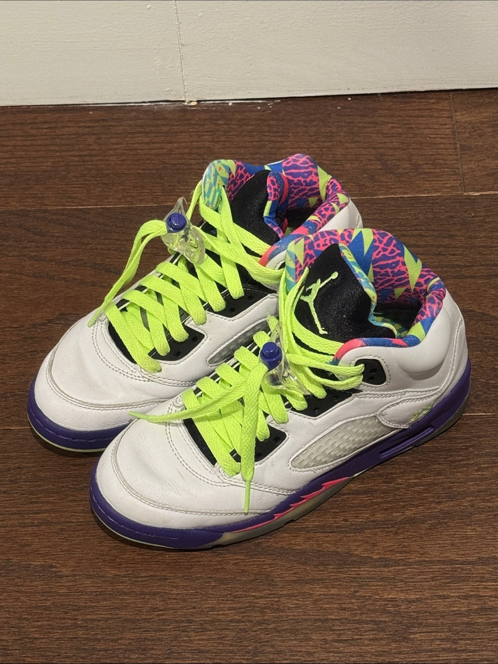 Nike Jordan Kids' White Multicolor Basketball Sneakers Size 3.5