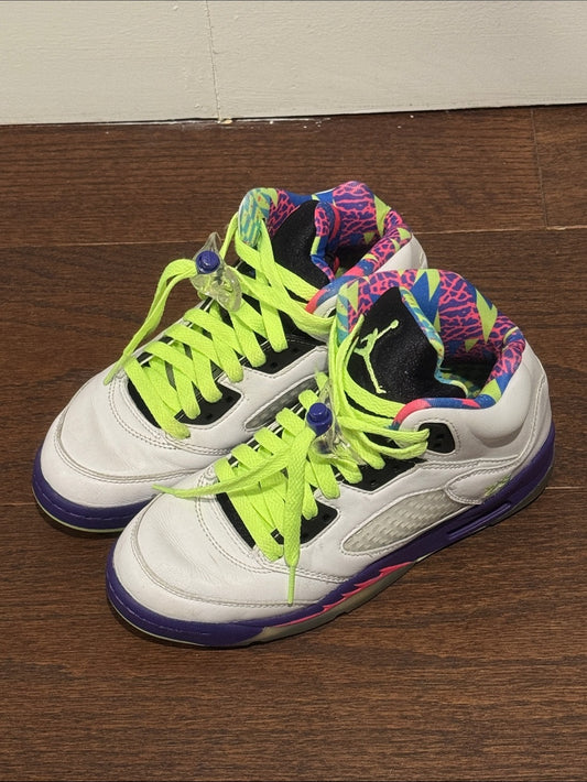 Nike Jordan Kids' White Multicolor Basketball Sneakers Size 3.5