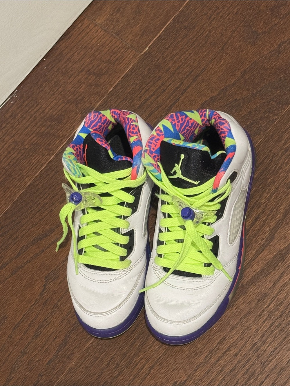 Nike Jordan Kids' White Multicolor Basketball Sneakers Size 3.5