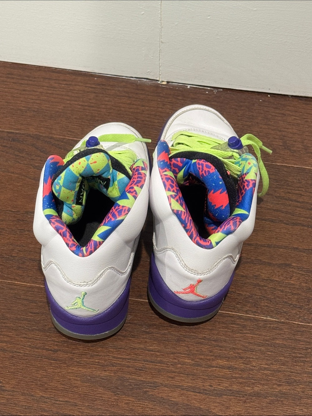 Nike Jordan Kids' White Multicolor Basketball Sneakers Size 3.5