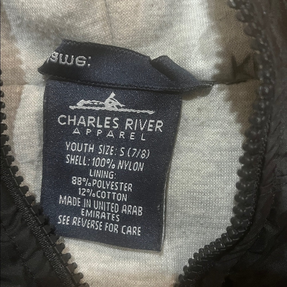 Charles River Black Hooded Jacket Size Small