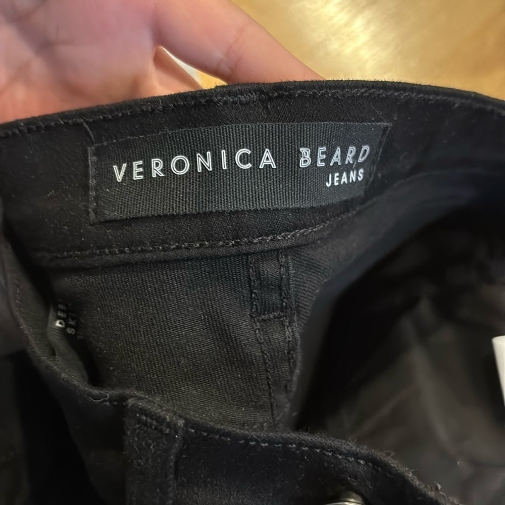 Veronica Beard Women’s Black Debby Skinny High Rise Denim Jeans Size 25