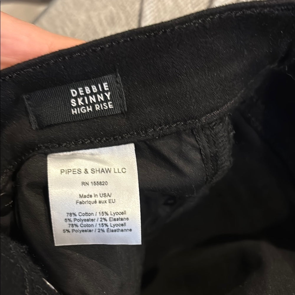Veronica Beard Women’s Black Debby Skinny High Rise Denim Jeans Size 25