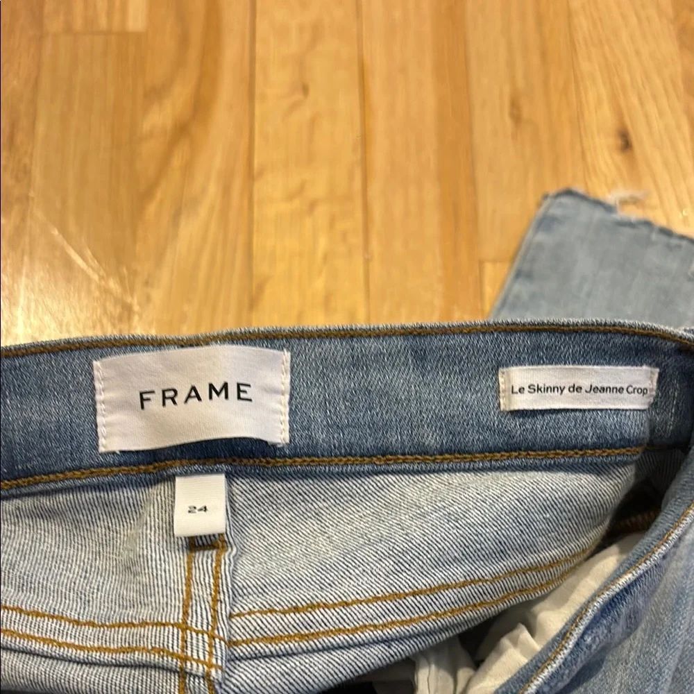 Frame Denim Women’s Blue Le Skinny De Jeanne Crop Jeans Look Size 24