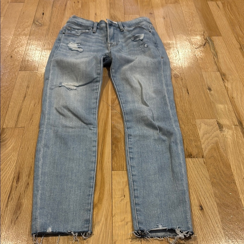 Frame Denim Women’s Blue Le Skinny De Jeanne Crop Jeans Look Size 24
