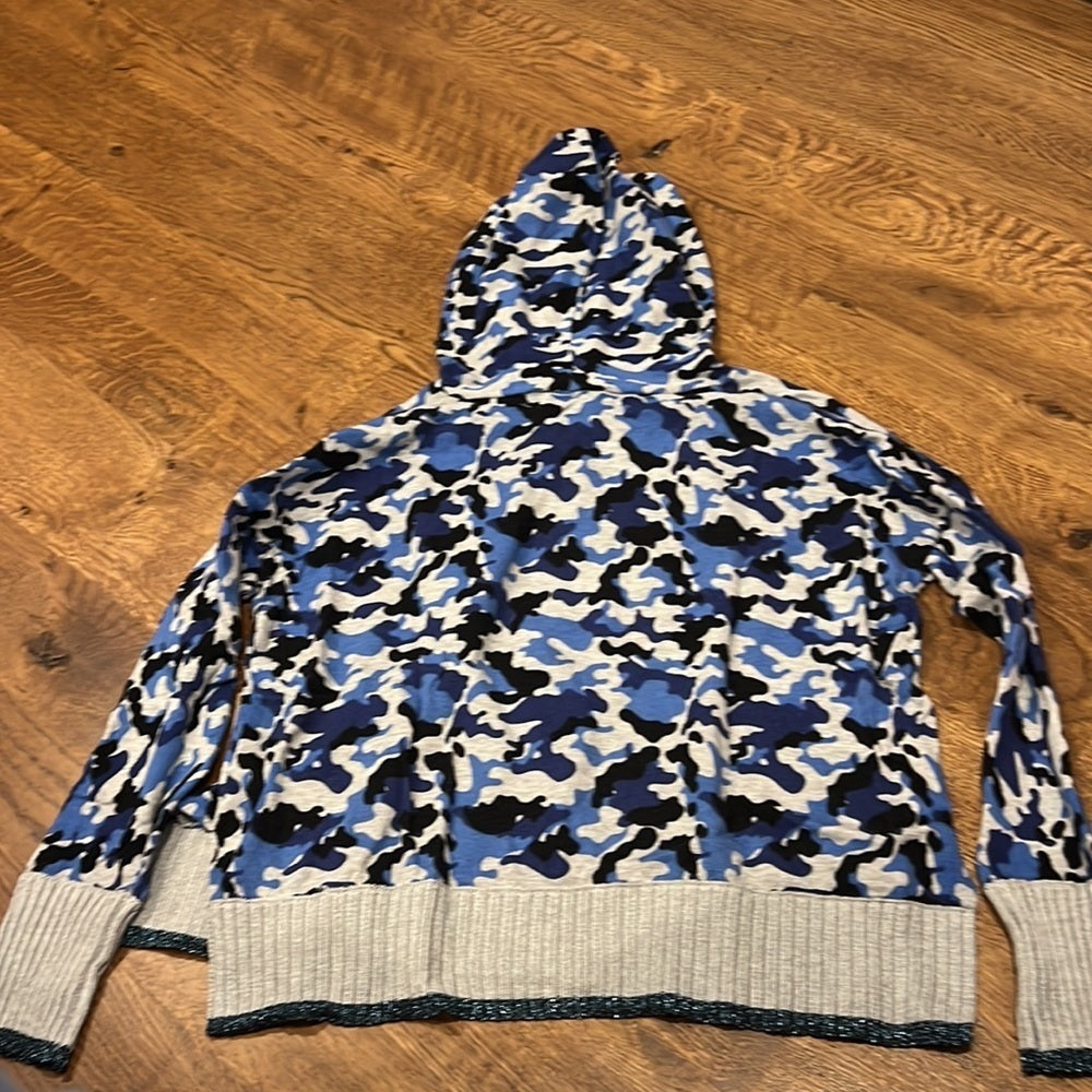 NWT Central Park West Women’s Hooded Sweater Grey and Blue Size XS