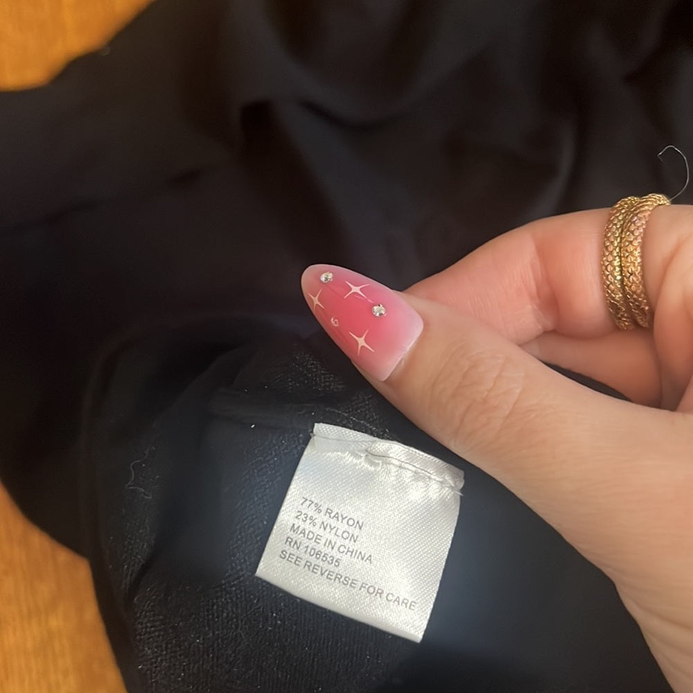 Central Park West Woman’s Black Off the Shoulder Sweater Size S