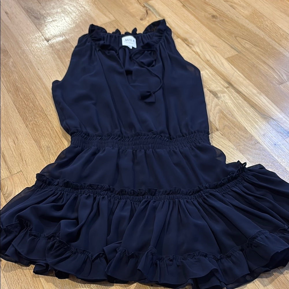 Misa Los Angeles Women’s Navy Babydoll Dress Sleeveless Size XS